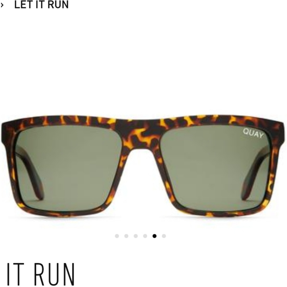 Quay Let It Run sunglasses In Tort/grn